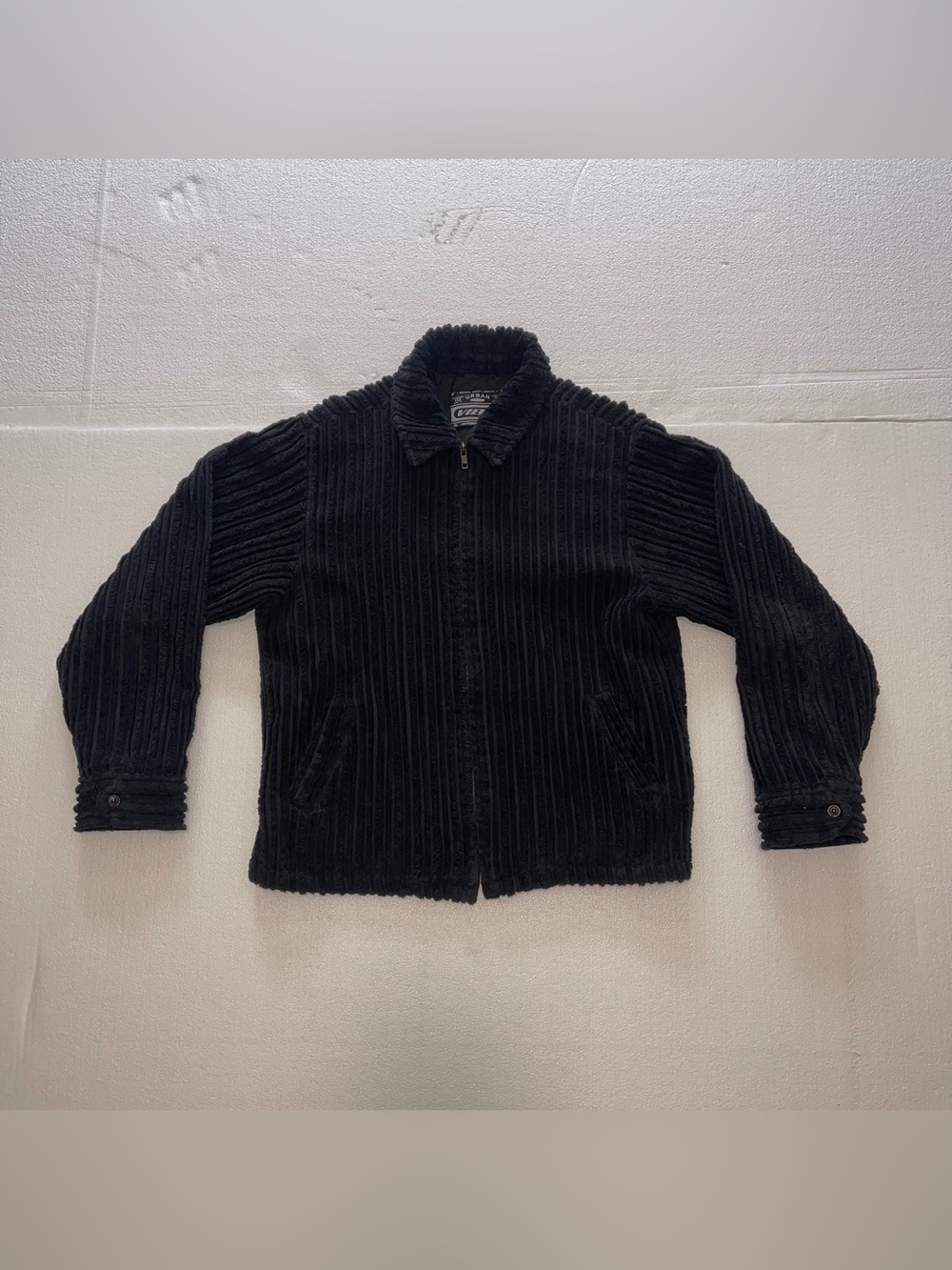 Vintage Urban Vibe Corduroy Jacket Black Women’s Size 3X Zip Y2K